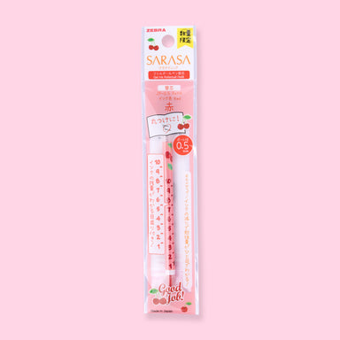 Zebra Sarasa Yupon Inspired Gel Pen Refill - Cherry Red 0.5 mm - Stationery Pal