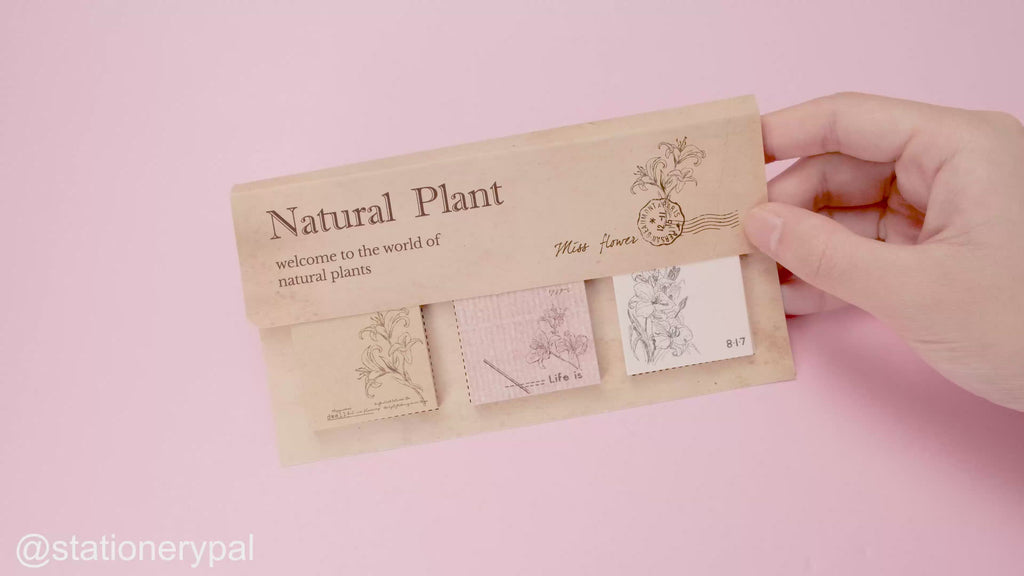 Natural Plant Scrapbooking Paper Pad Set - Flower