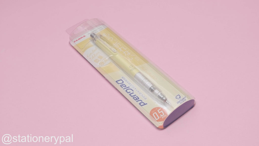 Zebra DelGuard Limited Edition Mechanical Pencil - 0.5 mm - Soft Pastel Series - Soft Yellow