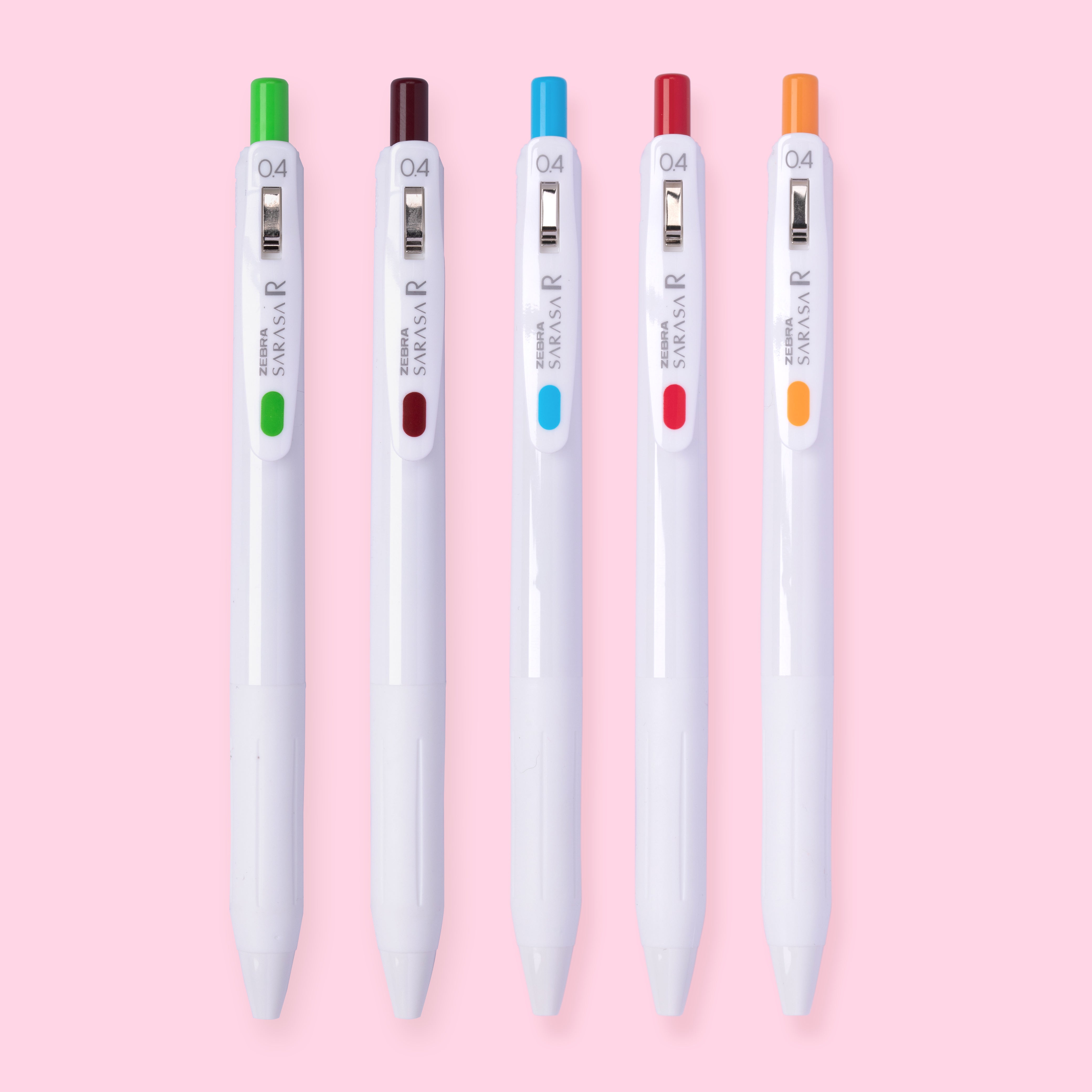 Zebra Sarasa R Limited Edition Gel Ink Pen - 0.4 mm - 5 Color Study Set Society