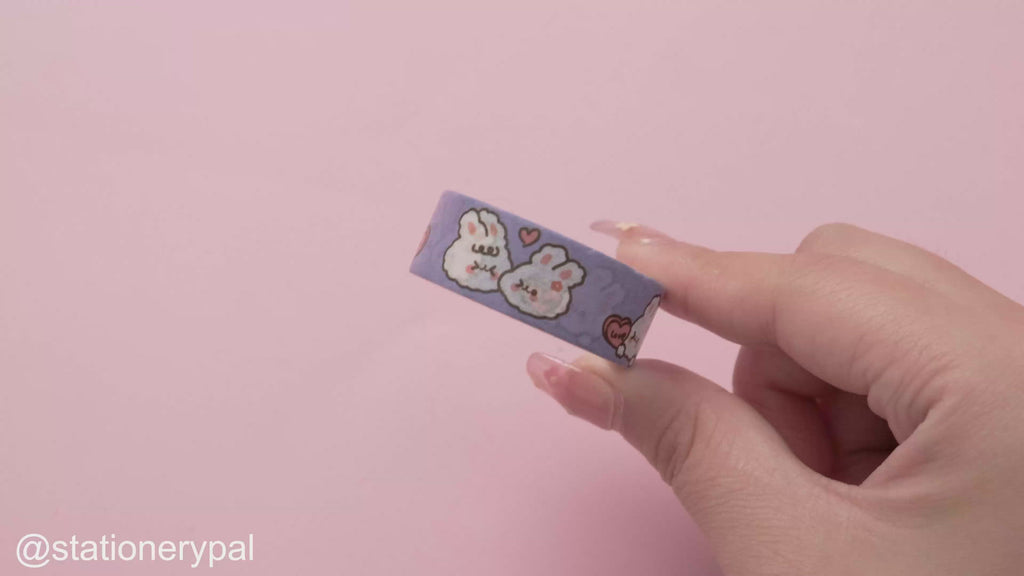 Cartoon Washi Tape - Bunny - Purple