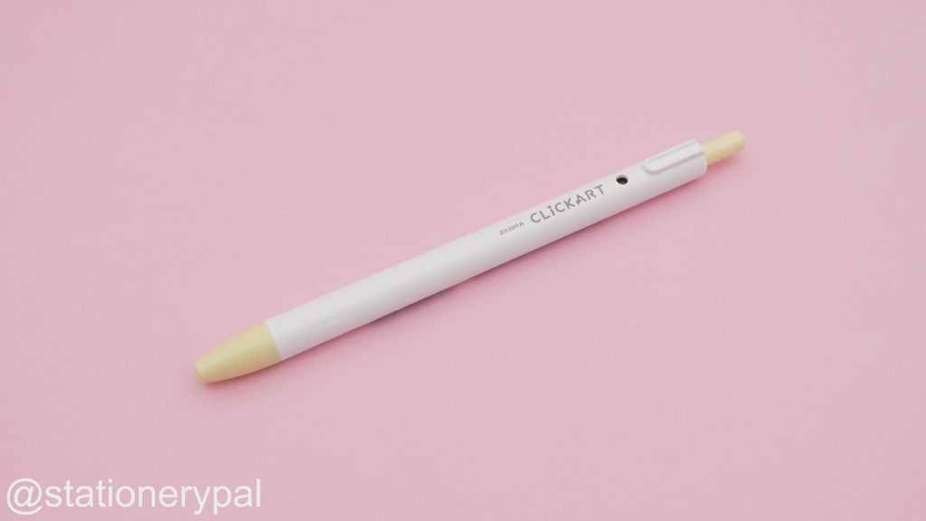 Zebra Clickart Retractable Sign Pen - 0.6 mm - Lemon