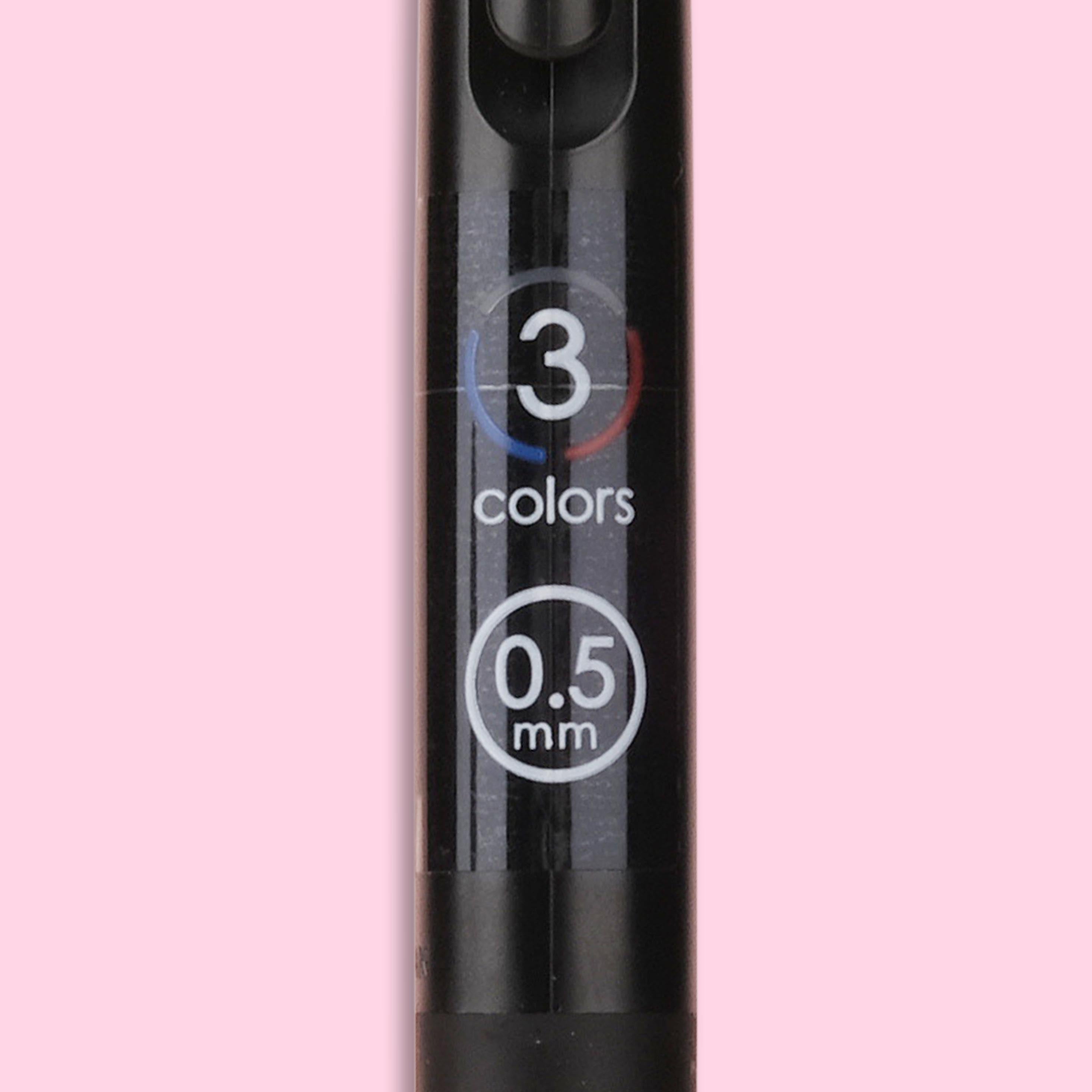 Zebra bLen 3C 3 Color Ballpoint Multi Pen - 0.5 mm - Black