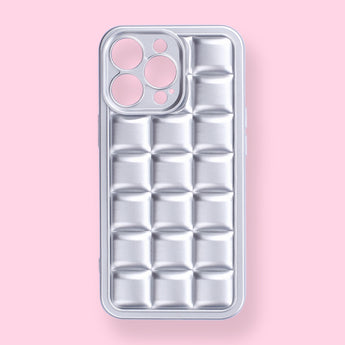 iPhone 13 Pro Case - Silver Plaid - Stationery Pal