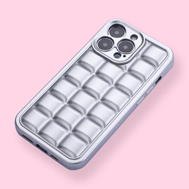iPhone 13 Pro Case - Silver Plaid - Stationery Pal