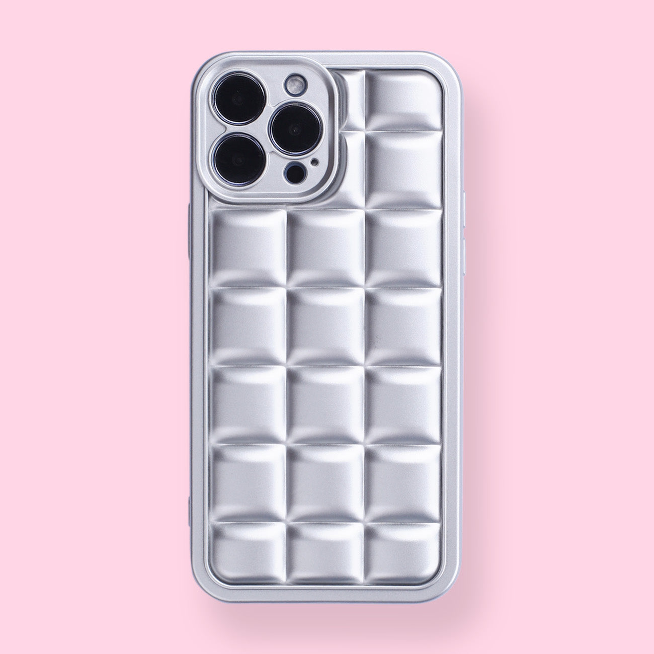 iPhone 13 Pro Max Case - Silver Plaid - Stationery Pal