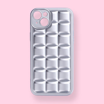 iPhone 14 Plus Case - Silver Plaid - Stationery Pal