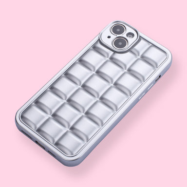 iPhone 14 Plus Case - Silver Plaid - Stationery Pal