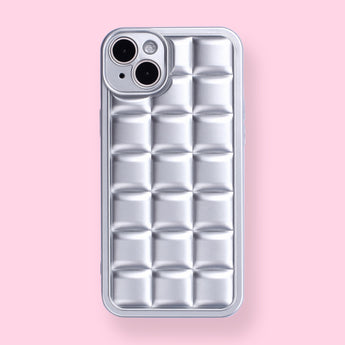 iPhone 14 Plus Case - Silver Plaid - Stationery Pal