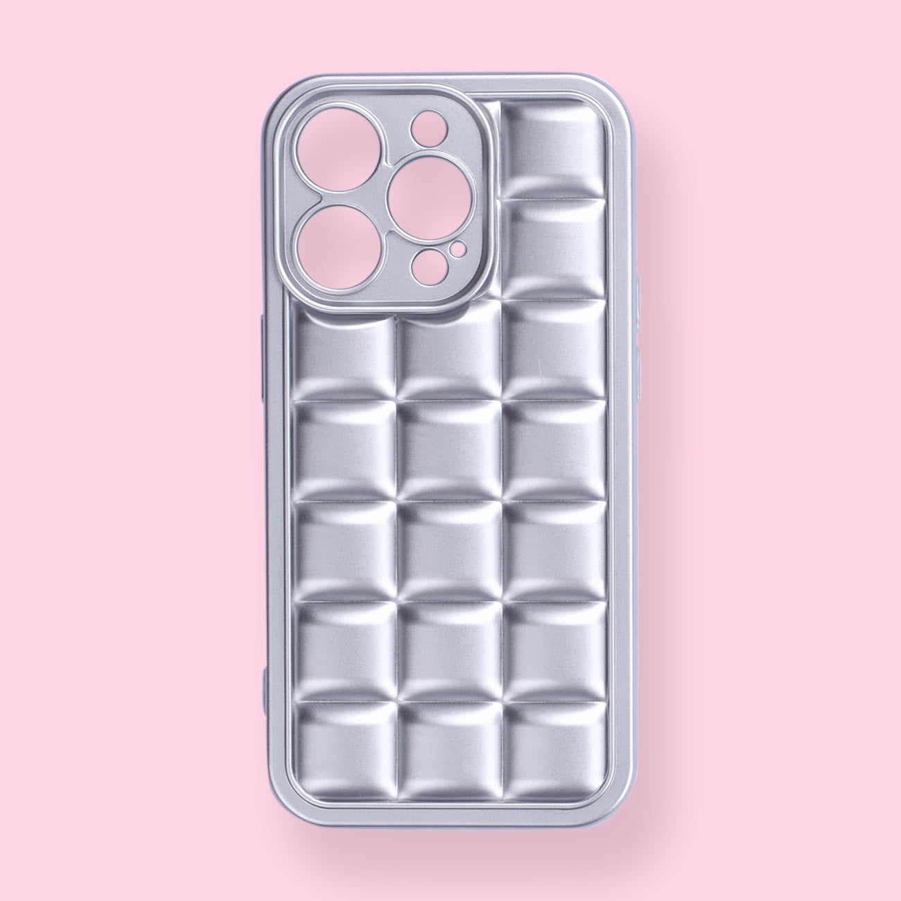 iPhone 14 Pro Case - Silver Plaid - Stationery Pal