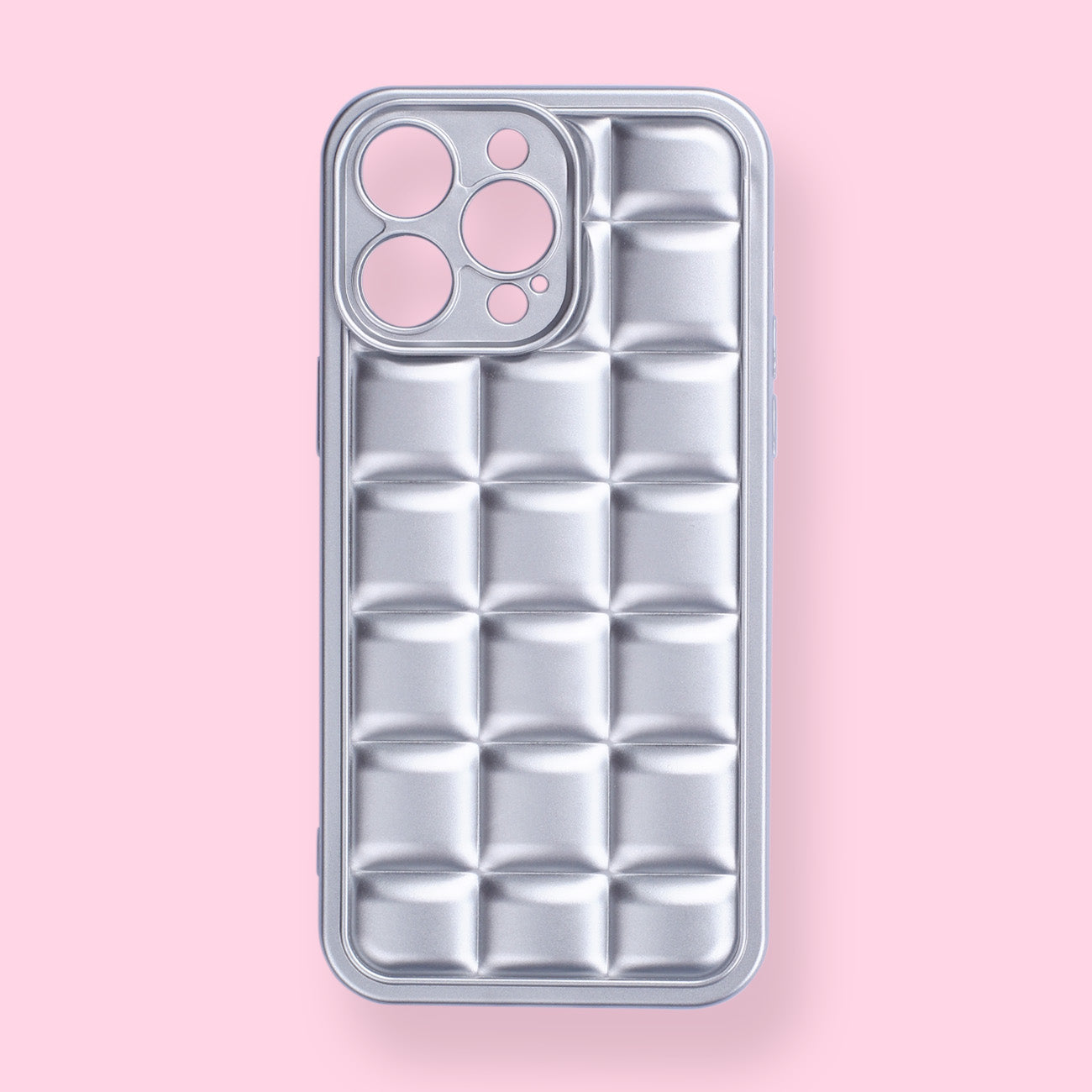 iPhone 14 Pro Max Case - Silver Plaid - Stationery Pal