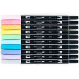 Tombow ABT Dual Brush Pen 10-Pack Set - Pastel - Stationery Pal